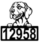 Vizsla Address Sign - Detailed Dog Design with Custom House Numbers The Metal Peddler