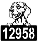 Vizsla Address Sign - Detailed Dog Design with Custom House Numbers The Metal Peddler