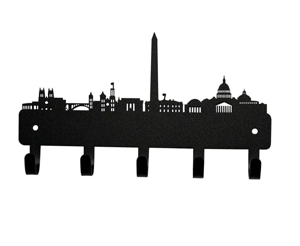 Washington DC the US Capital Skyline key rack/ leash holder with 5 Hooks