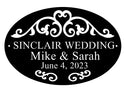 Stunning Scroll & Oval Name Number Plaque for Homes/ Weddings - The Metal Peddler Decorative Plaques address sign, decorative, oval, Personalized Gifts, personalized sign, Personalized Signs, personalizetext, porch, scroll, wall art, wall decor, wedding
