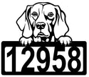 Weimaraner Address Sign - Detailed Dog Design with Custom House Numbers The Metal Peddler