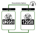 Weimaraner Address Sign - Detailed Dog Design with Custom House Numbers The Metal Peddler