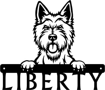 West Highland Terrier Detailed Dog Face Welcome Sign or Custom Name The Metal Peddler