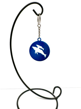 Whales Keychain in Blue | Decorative Accessory The Metal Peddler