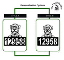 Wheaten Terrier Address Sign - Detailed Dog Design with Custom House Numbers The Metal Peddler