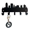 Winston-Salem, NC City Skyline Key rack/leash holder with 5 hooks