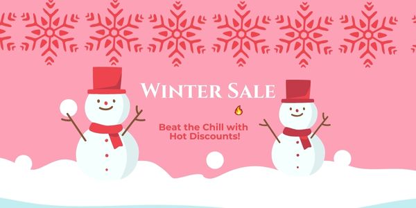 Winter sale 600 x 300 px