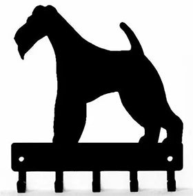Wire Fox Terrier Key Rack/ Leash Hanger with 5 hooks