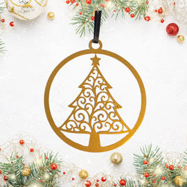 Scroll Tree Christmas Ornament