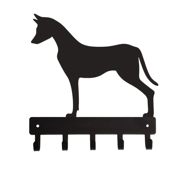 Xoloitzcuintli Dog Key Rack/ Leash Hanger with 5 hooks