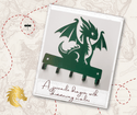 Whimsical Dragon Key Holder – Fantasy Wall Hook The Metal Peddler