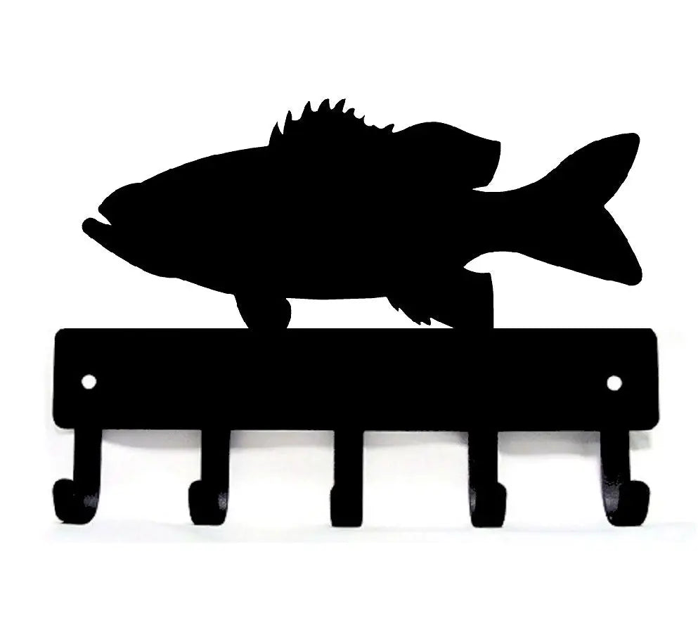 Bass Fish Key Holder with 5 Hooks | The Metal Peddler