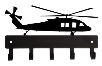 Black Hawk Helicopter Key Holder - Military Decor