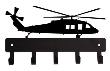 Black Hawk Helicopter key rack/leash holder with 5 hooks