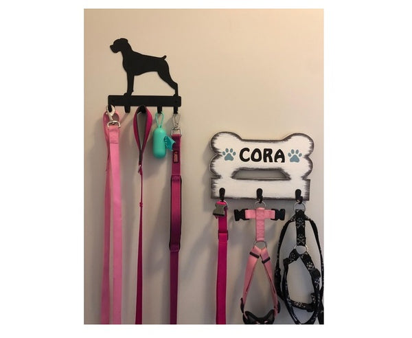Boxer Dog Key Rack/ Leash Hanger - The Metal Peddler Key Rack boxer, breed, Breed B, Dog, Inv-T, key rack, leash Hanger
