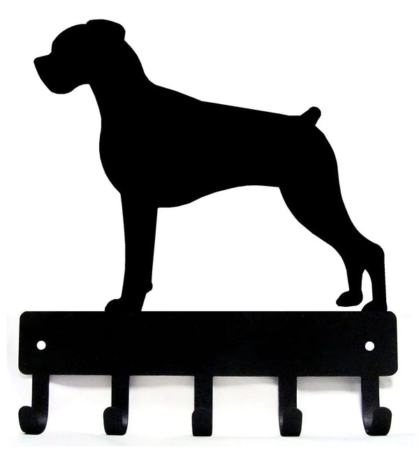 Boxer Dog Key Rack and Leash Holder The Metal Peddler