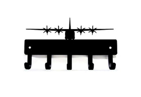 Black metal wall hooks with super hercules plane design on a white background