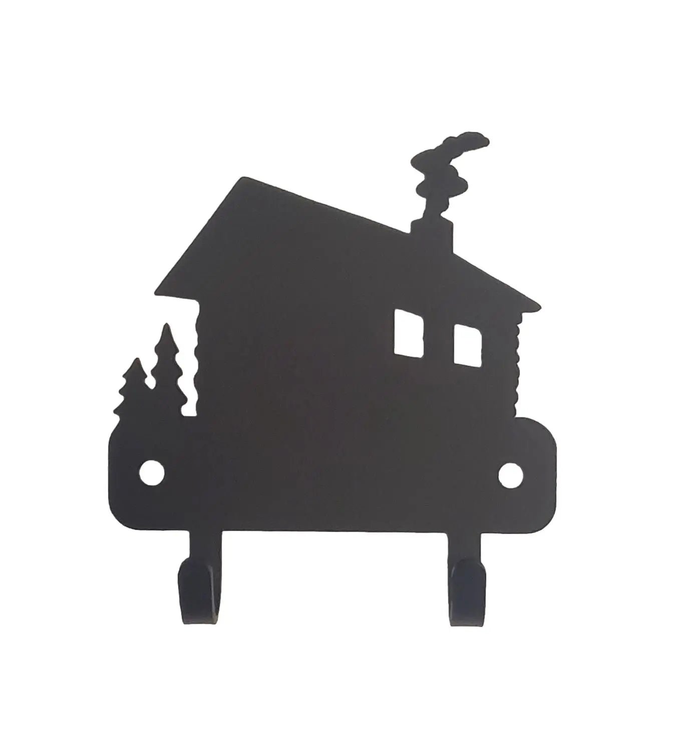 Cabin Mini Key Rack with 2 hooks | Made in the USA | The Metal Peddler