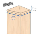 PRE ORDER (10-5/8) Nominal 11x11 Copper Pyramid Fence Post Cap