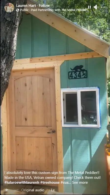 Cat address sign with customizable numbers