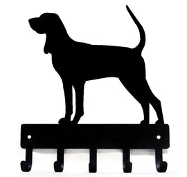 Coonhound Dog Key Rack/ Leash Hanger with 5 hooks