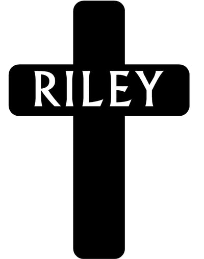 Cross 13 Religious Wall Art or Ground Stake with Name Option - The Metal Peddler Cross 01101-WA9-cross-no-holes-blank-5 TheMetalPeddler.com