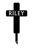 Cross #13 Religious Wall Art or Ground Stake with Name Option - The Metal Peddler Cross cross, faith, ground stake, memorial, personalized sign, Personalized Signs, personalizetext, religious, wall art