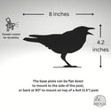 Cawing Crow Fence Post Topper