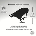 Preening Crow Fence Post Topper