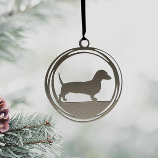 Christmas tree ornament with a Dachshund dog