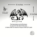 Graceful Dragon Fence Post Topper