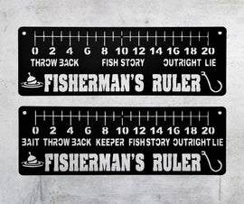 Fisherman’s Ruler Metal Wall Art – 2 Designs