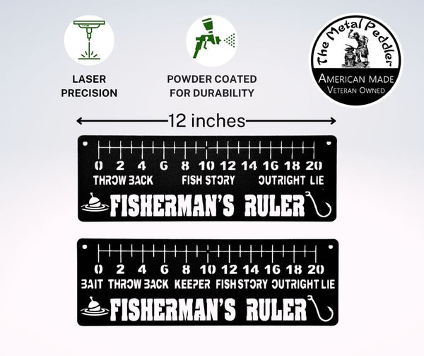 Fisherman’s Ruler Metal Wall Art – 2 Designs