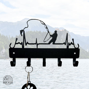 Fishing Heartbeat Key Holder – For Those Who Live to Fish 🎣