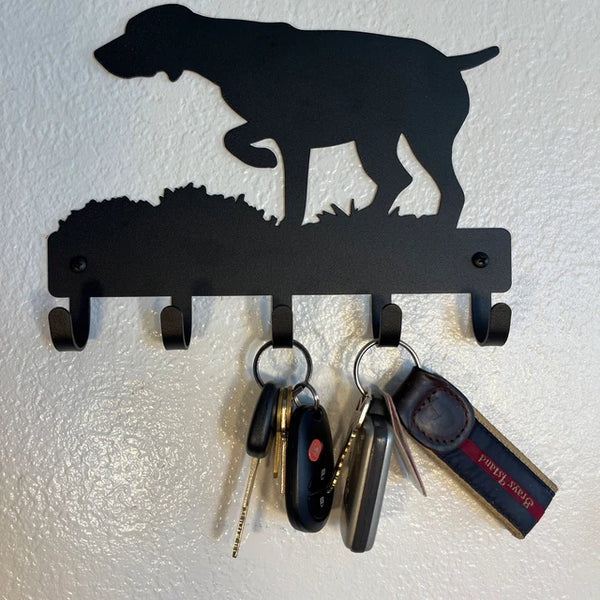 GSP on Point - Dog Key Rack/ Leash Hanger - German Shorthaired Pointer - The Metal Peddler Key Rack breed, Breed G, Dog, German Shorthaired Pointer, GSP, GSP on Point, Inv-T, key rack, leash Hanger