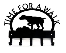 GSP on Point TIME FOR A WALK Dog Key Rack & Leash Holder - The Metal Peddler Key Rack Breed G, Dog, German Shorthaired Pointer. GSP, GSP, GSP on Point, key rack, leash rack