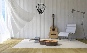 Guitar & Pick Metal Wall Art - The Metal Peddler Wall Art dad, music, teen, wall art, wall decor