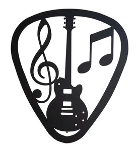 Guitar & Pick Metal Wall Art - The Metal Peddler Wall Art dad, music, teen, wall art, wall decor
