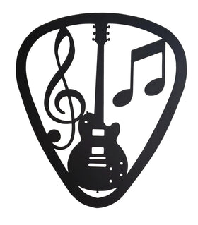 Guitar & Pick Metal Wall Art - The Metal Peddler Wall Art dad, music, teen, wall art, wall decor