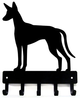 Ibizan Hound Dog Key Rack/ Leash Hanger The Metal Peddler