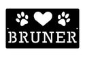 Paws and Heart Address Plaque: Custom Metal Wall Art Sign