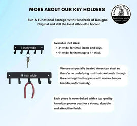 Comparison of our 2 sizes of key holders