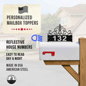 Scroll Mailbox Topper - Personalized House Numbers