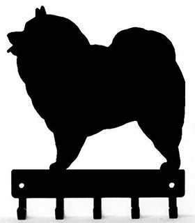 keeshond-Key Rack/ Leash Hanger with 5 hooks