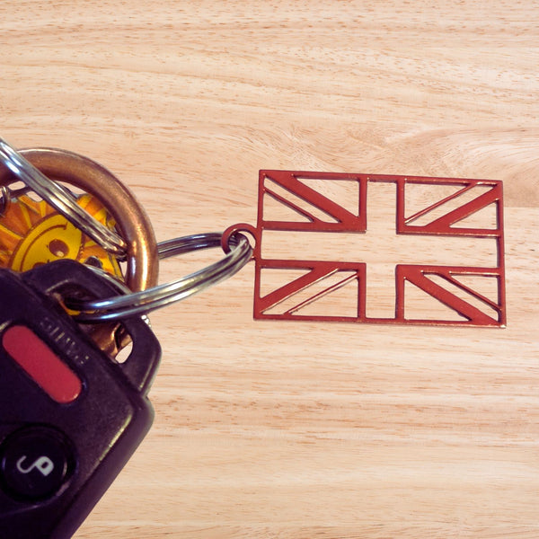British-Themed Metal Keychains – UK Slang, Union Jack &amp; Shamrock Designs