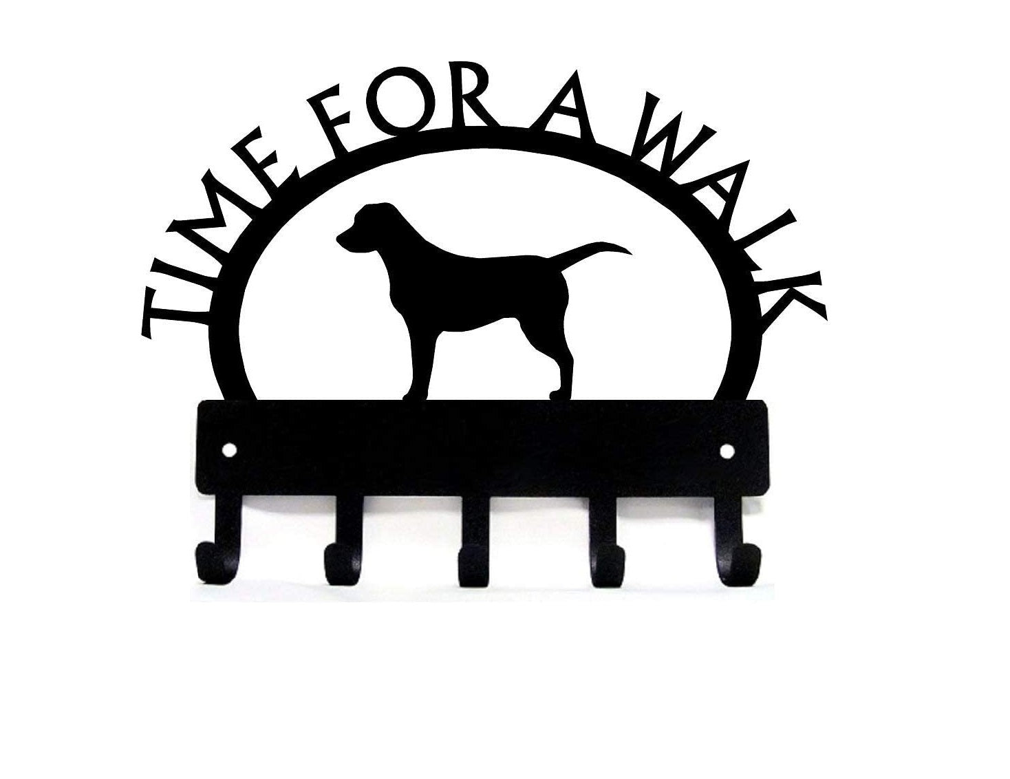 Labrador TIME FOR A WALK Dog Key Rack & Leash Holder - The Metal Peddler Key Rack Breed L, Dog, key rack, Labrador, Labrador Retriever, leash rack