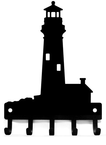 Lighthouse- Wall Mounted Key Rack with 5 Hooks