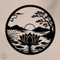 Lotus Flower Metal Wall Art – Sunrise Lake Scene