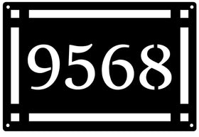 Arts & Crafts Style Address Sign - Horizontal - The Metal Peddler Address Signs address sign, House sign, numbers, Personalized Signs, personalizetext, porch
