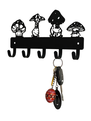 Funny Mushroom Faces Key Hanger